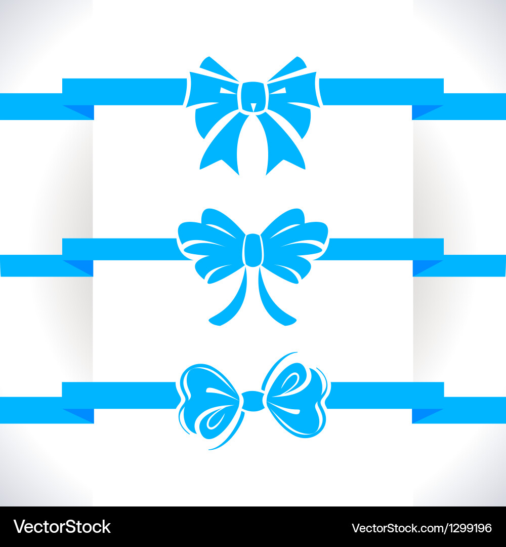 Bow set Royalty Free Vector Image - VectorStock