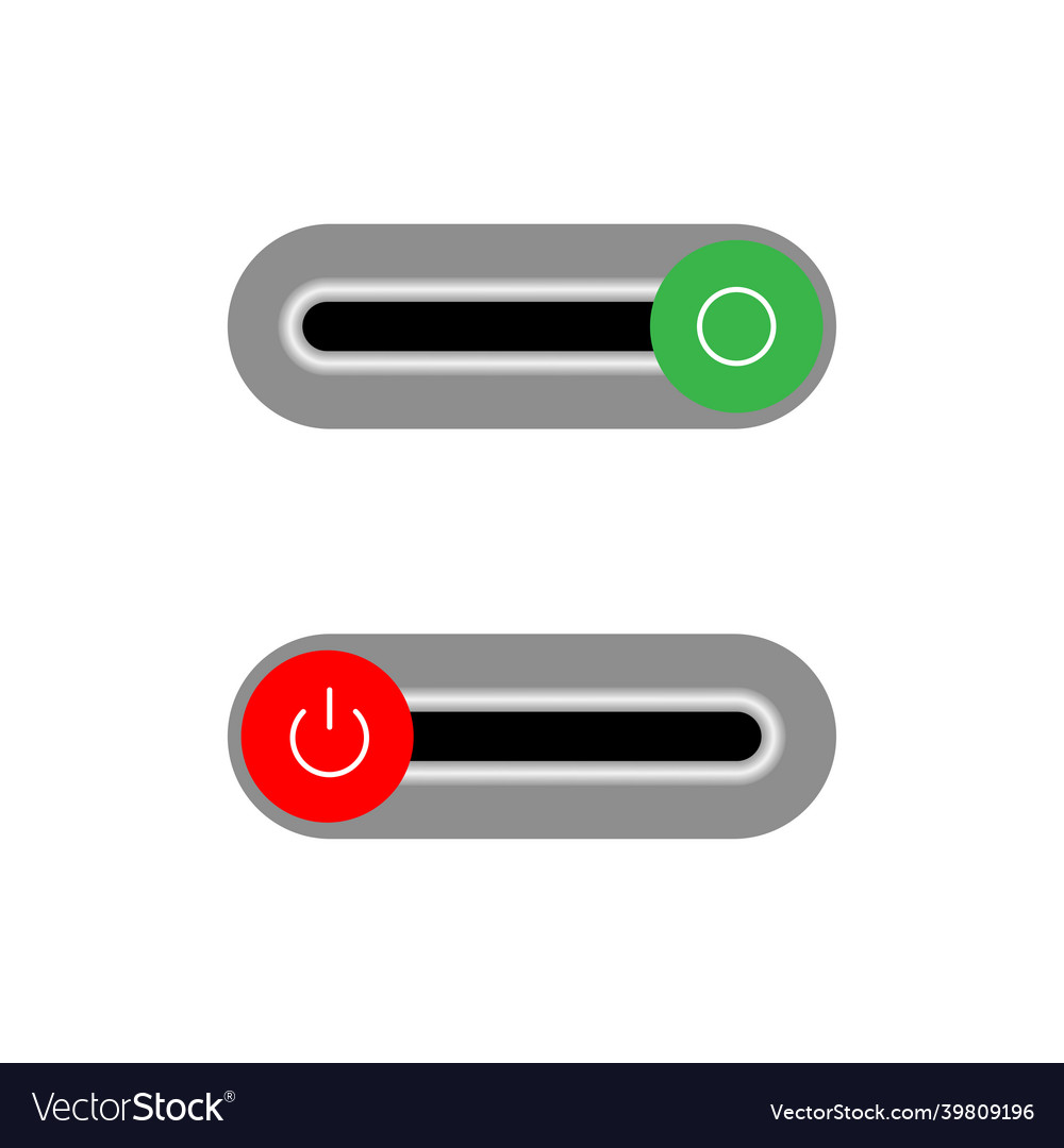 Button on off 23 Royalty Free Vector Image - VectorStock