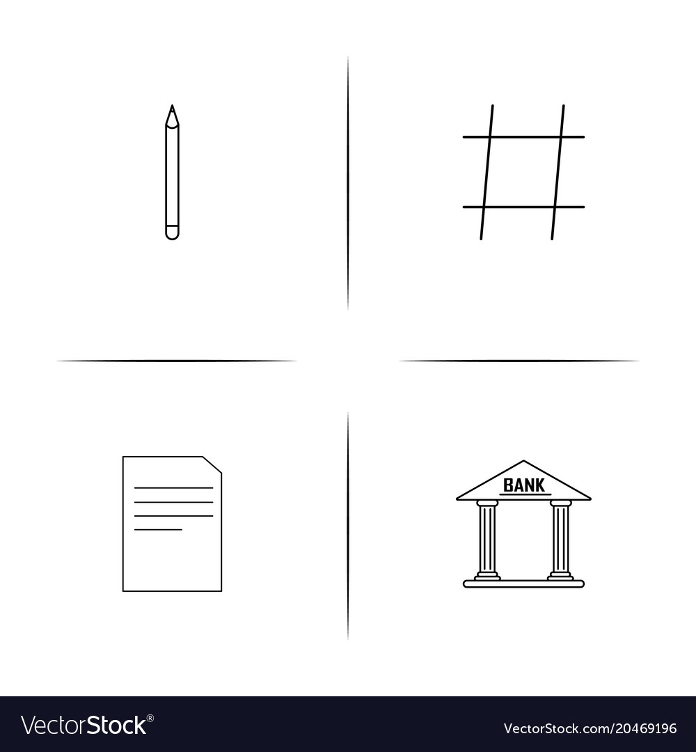 Education and science simple linear icons set