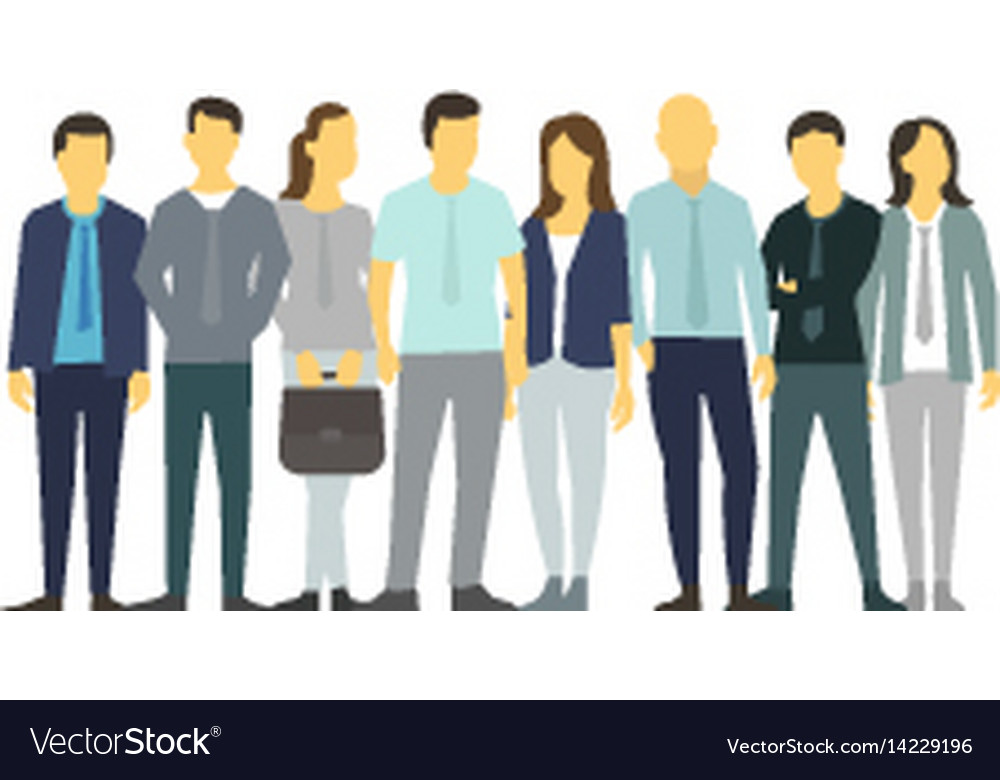 Eight people in line group