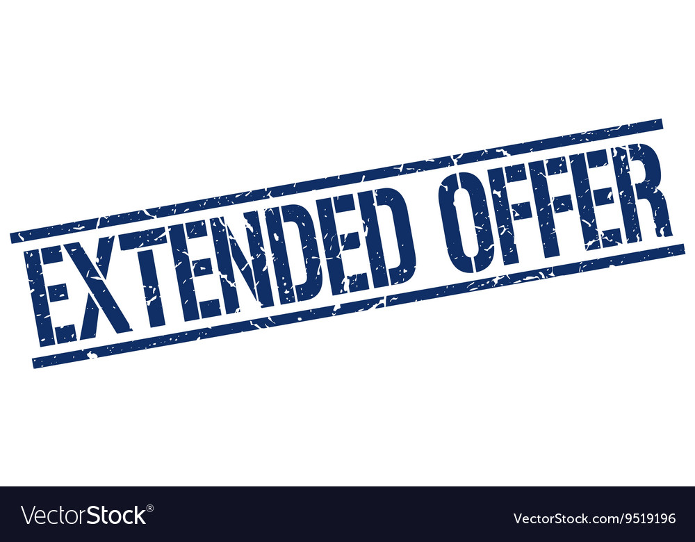 Extended offer stamp Royalty Free Vector Image