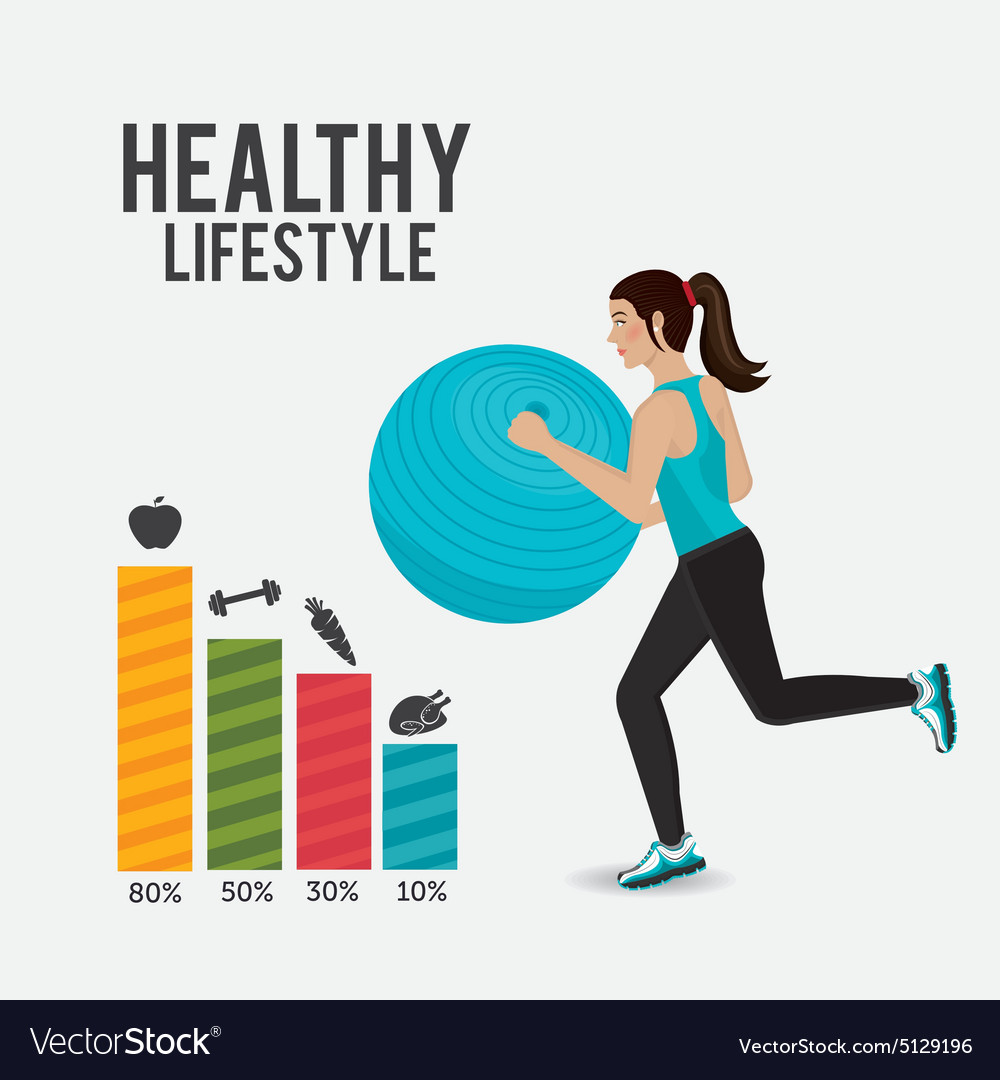 Fitness lifestyle design Royalty Free Vector Image