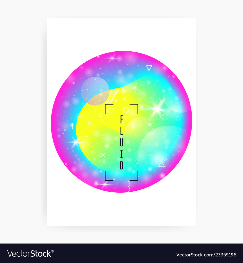 Fluid shape with dynamic elements vector image Fluid shape with dynamic elements