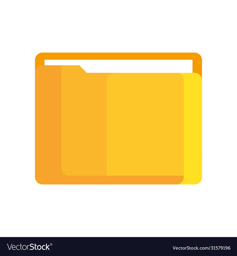 Folder with document icon isolated