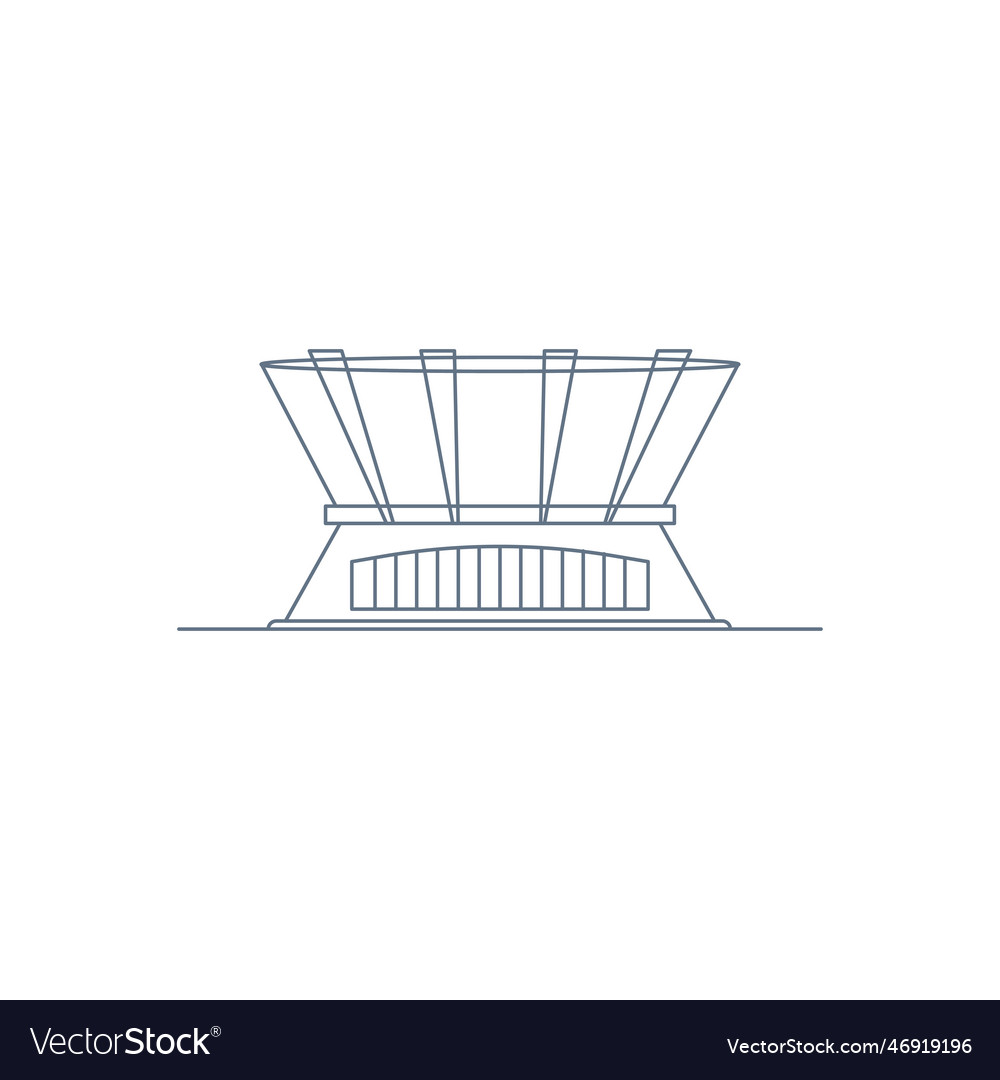 Front view of a stadium icon outline style Vector Image