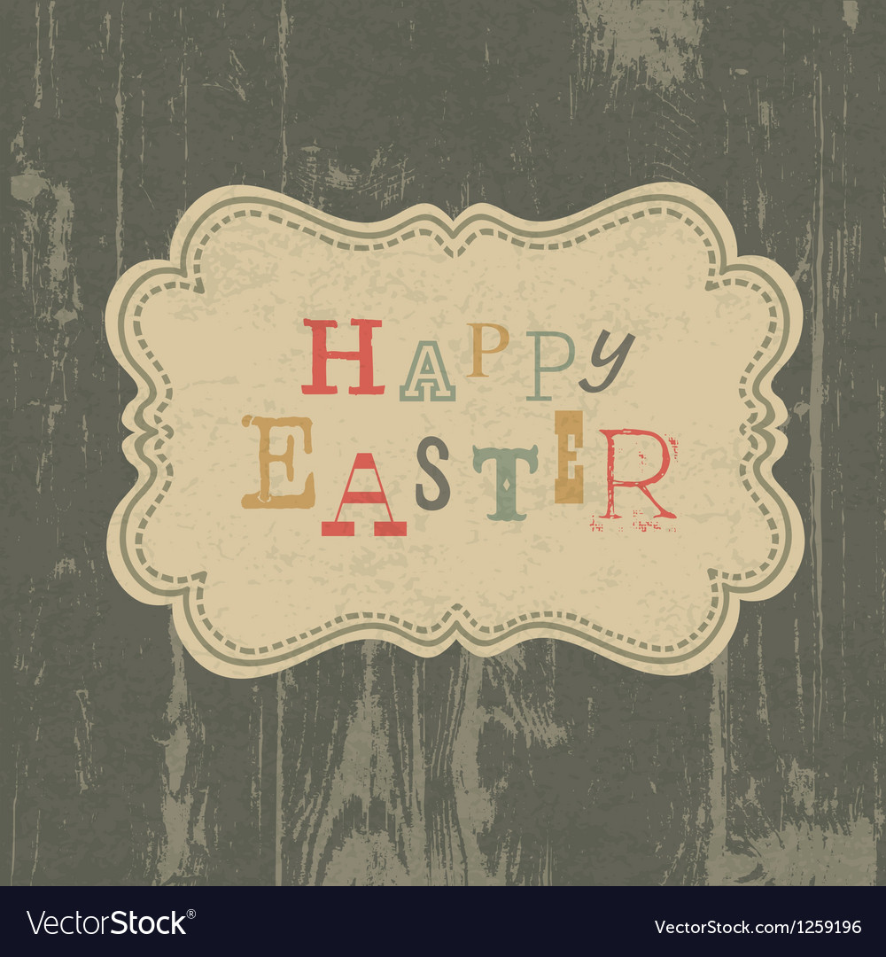 Happy easter vintage background