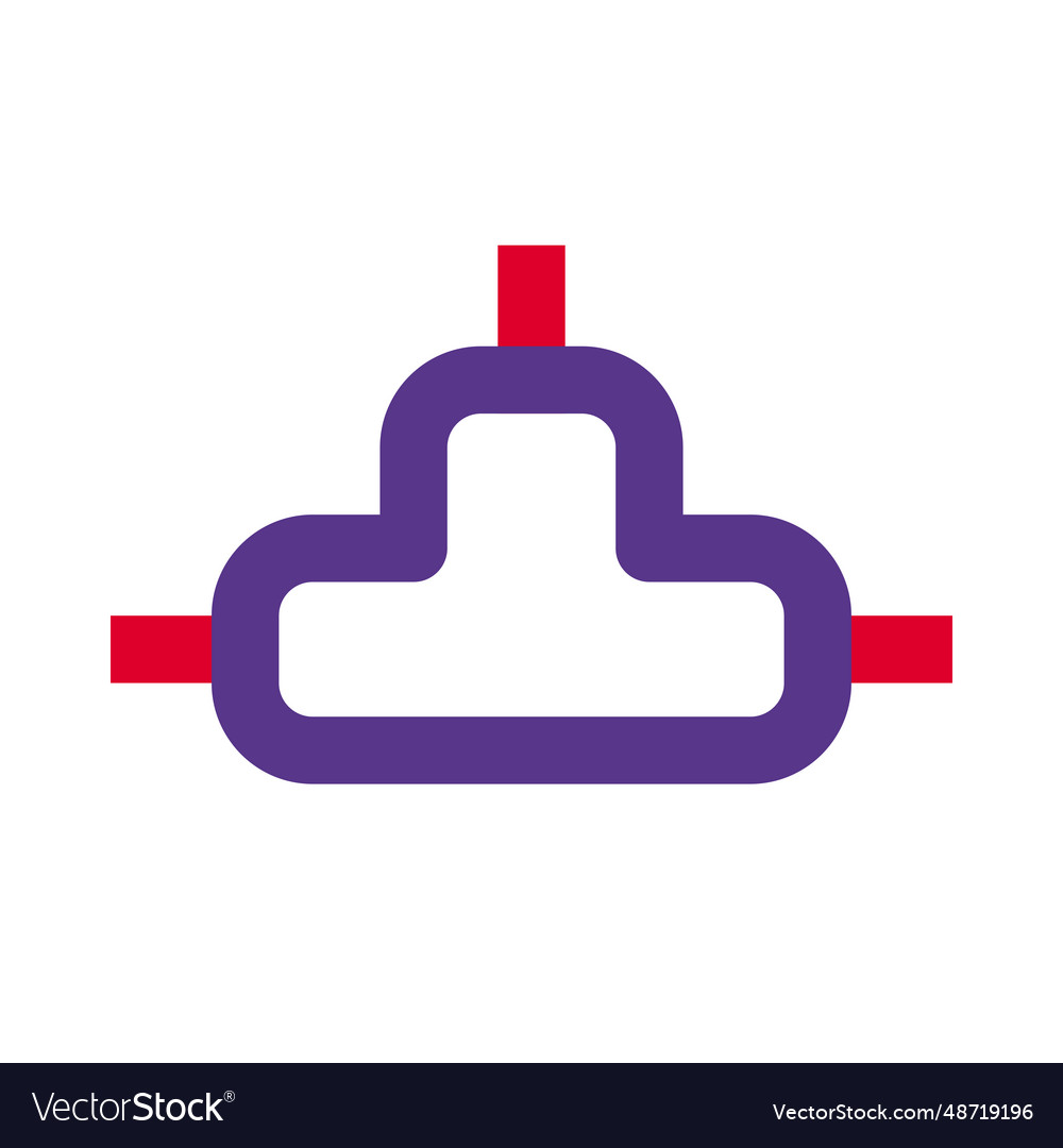 Integration hub three way isolated on a white