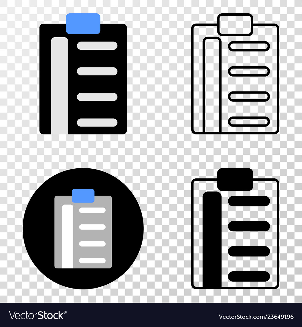 Pad list items eps icon with contour vector image Pad list items eps icon with contour