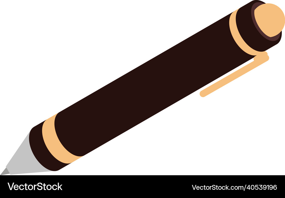 Pen write supply Royalty Free Vector Image - VectorStock