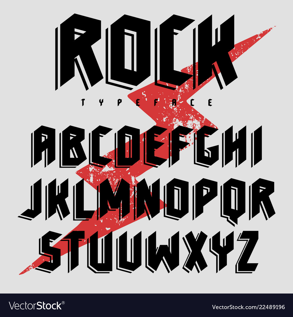 Poster font 004 vector image Poster font 004