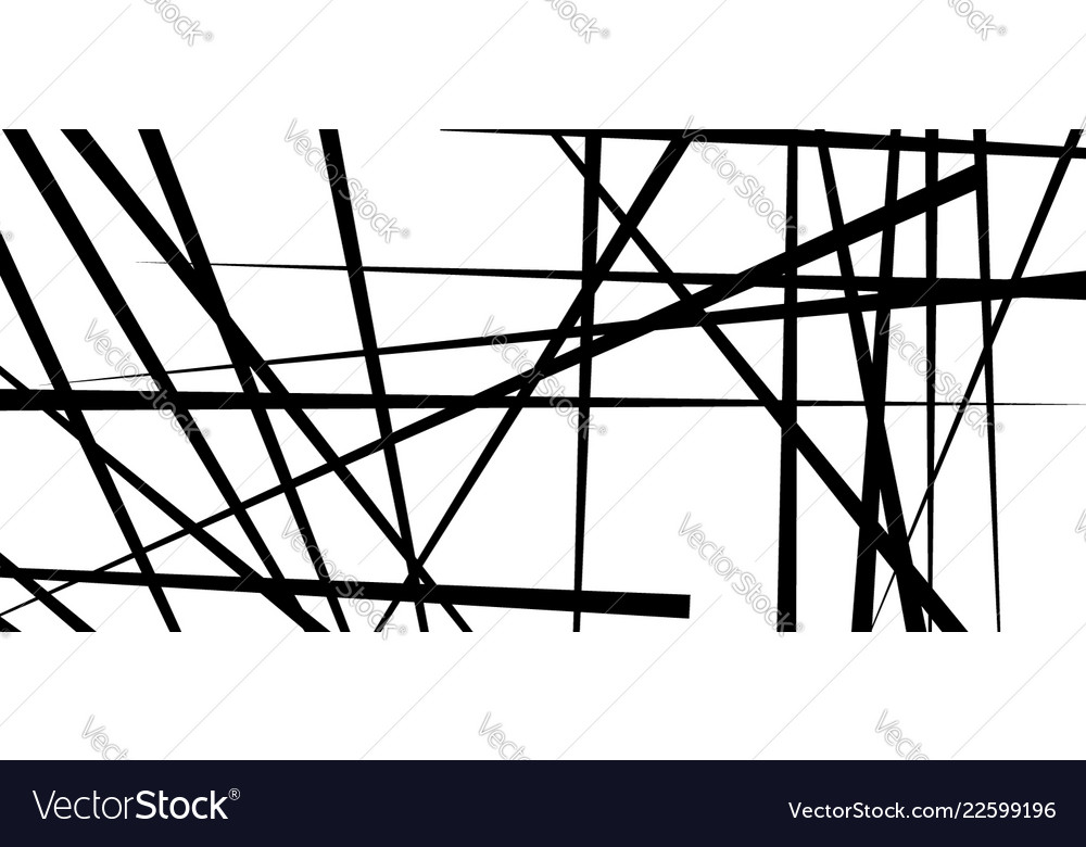 Random chaotic lines abstract geometric pattern vector image Random chaotic lines abstract geometric pattern