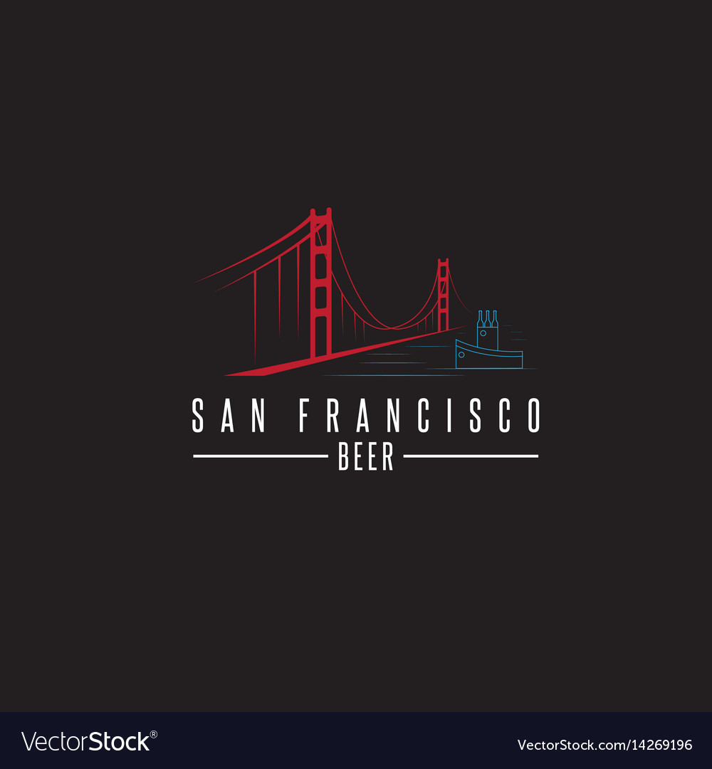 San francisco golden gate bridge with beer