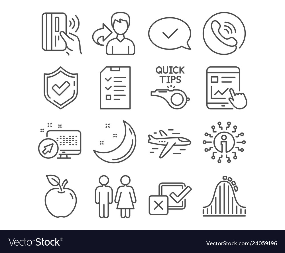 Set approved message restroom and tutorials icons vector image Set approved message restroom and tutorials icons
