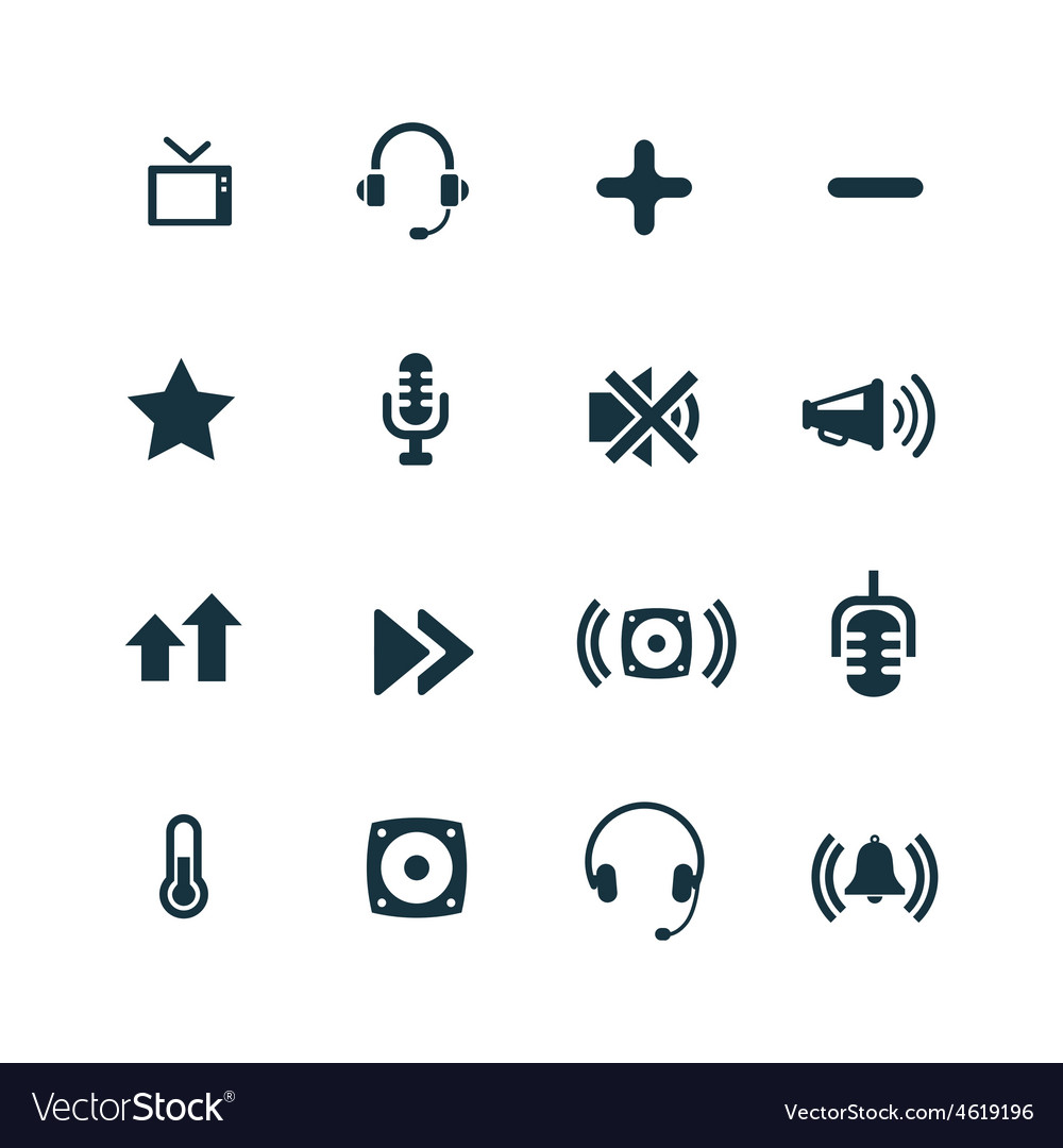 Set of audio icons