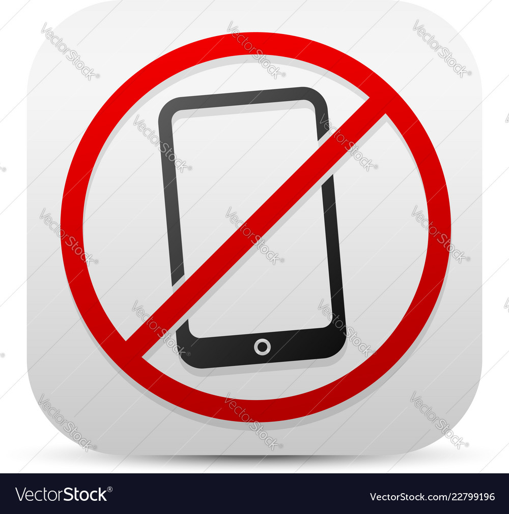 smartphone and probitive sign turn off cellphones vector image turn off cell phones