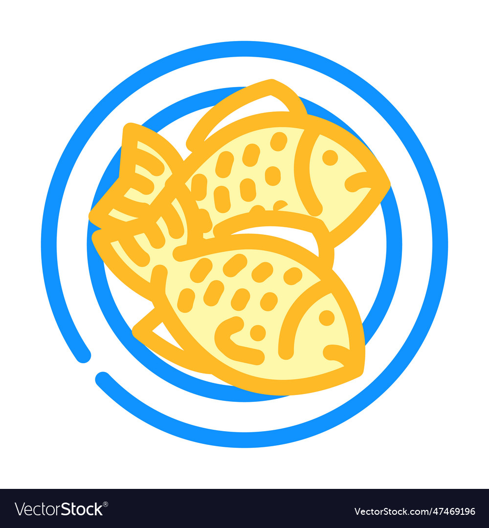 Taiyaki japanese food color icon