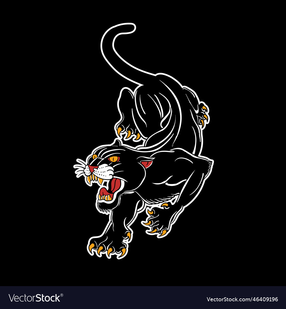Traditional Panther Tattoo Drawing Photos