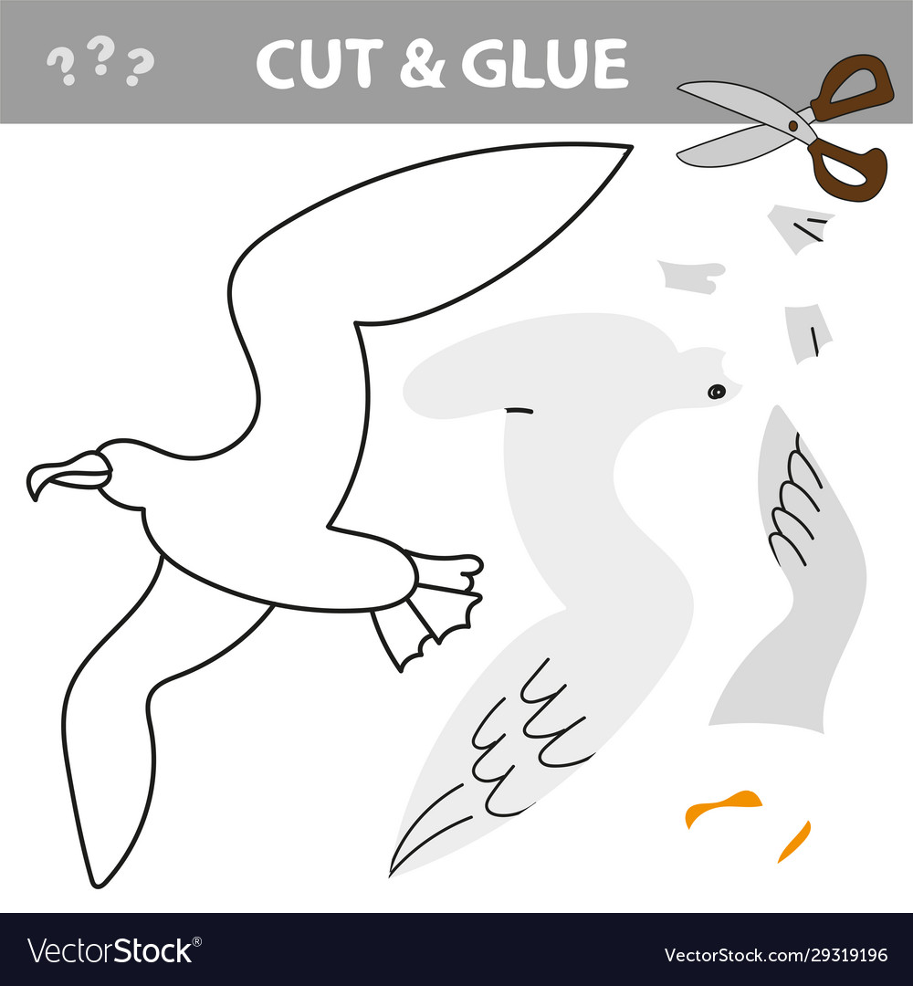 Use scissors and glue restore picture vector image Use scissors and glue restore picture
