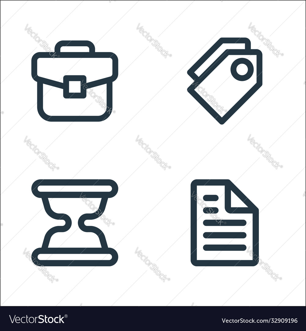 User interface line icons linear set quality