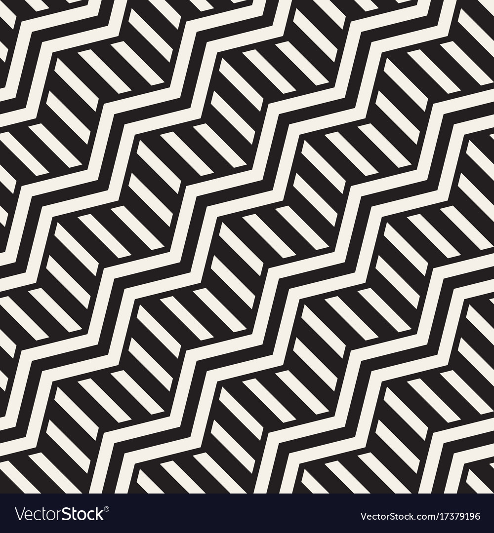 Zigzag Line Pattern - Monochrome