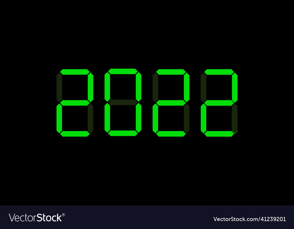 2022 new year text in digital font display icon vector image 2022 new year text in digital font display icon