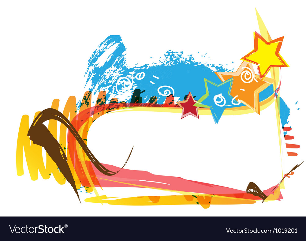 Banner design with paint background Royalty Free Vector