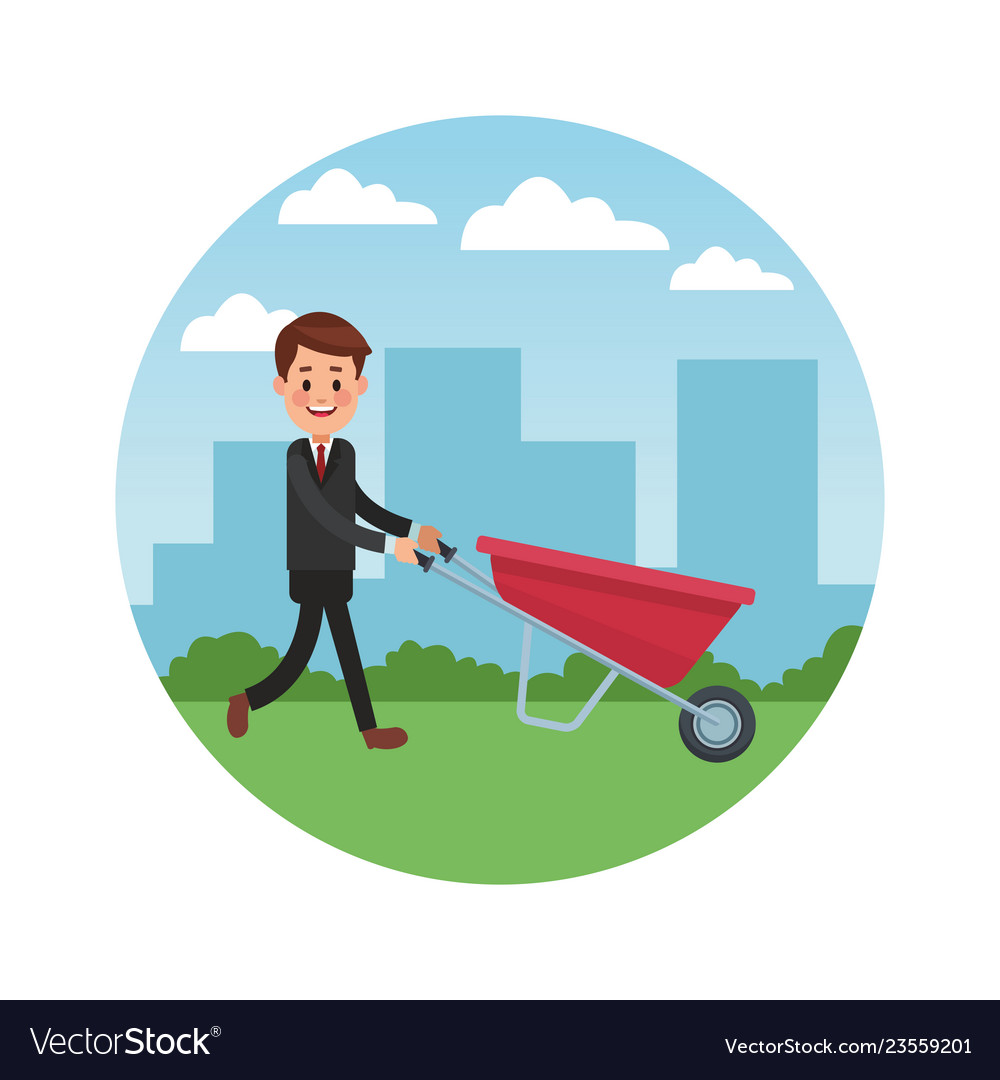 Geld sparen Cartoon vector image Geld sparen Cartoon
