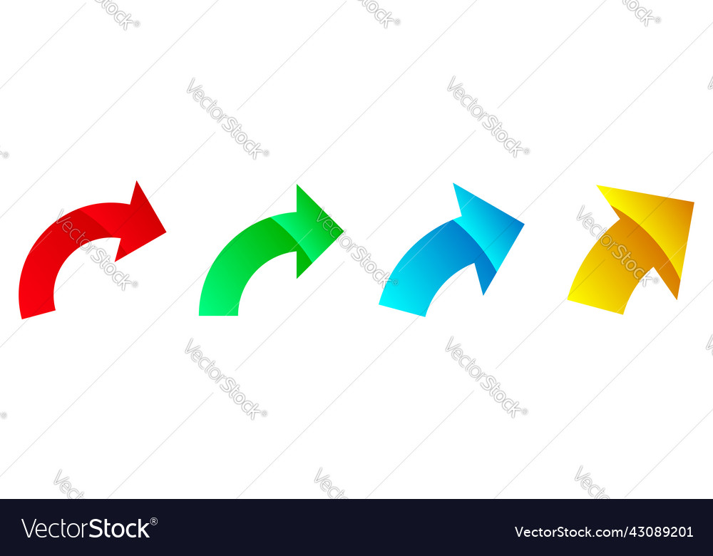 Circular arrow pointer shape element vector image Circular arrow pointer shape element