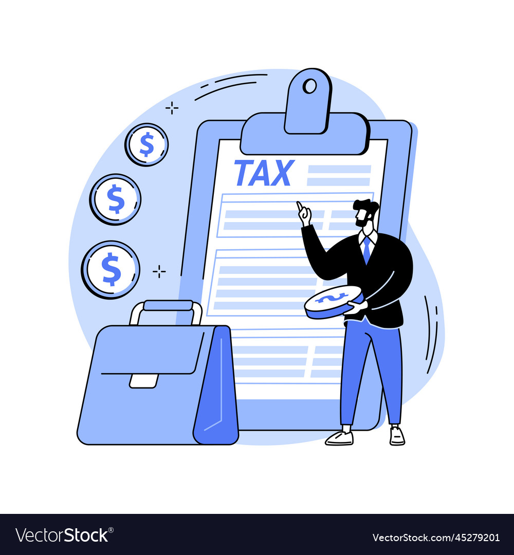 Corporation income tax returns abstract concept Vector Image