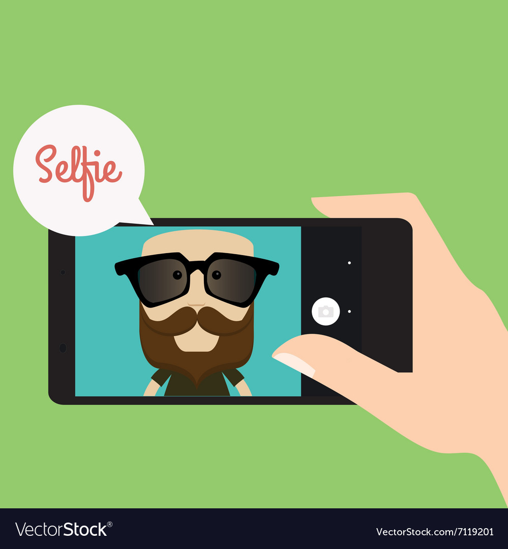 Cute Selfie Background Royalty Free Vector Image