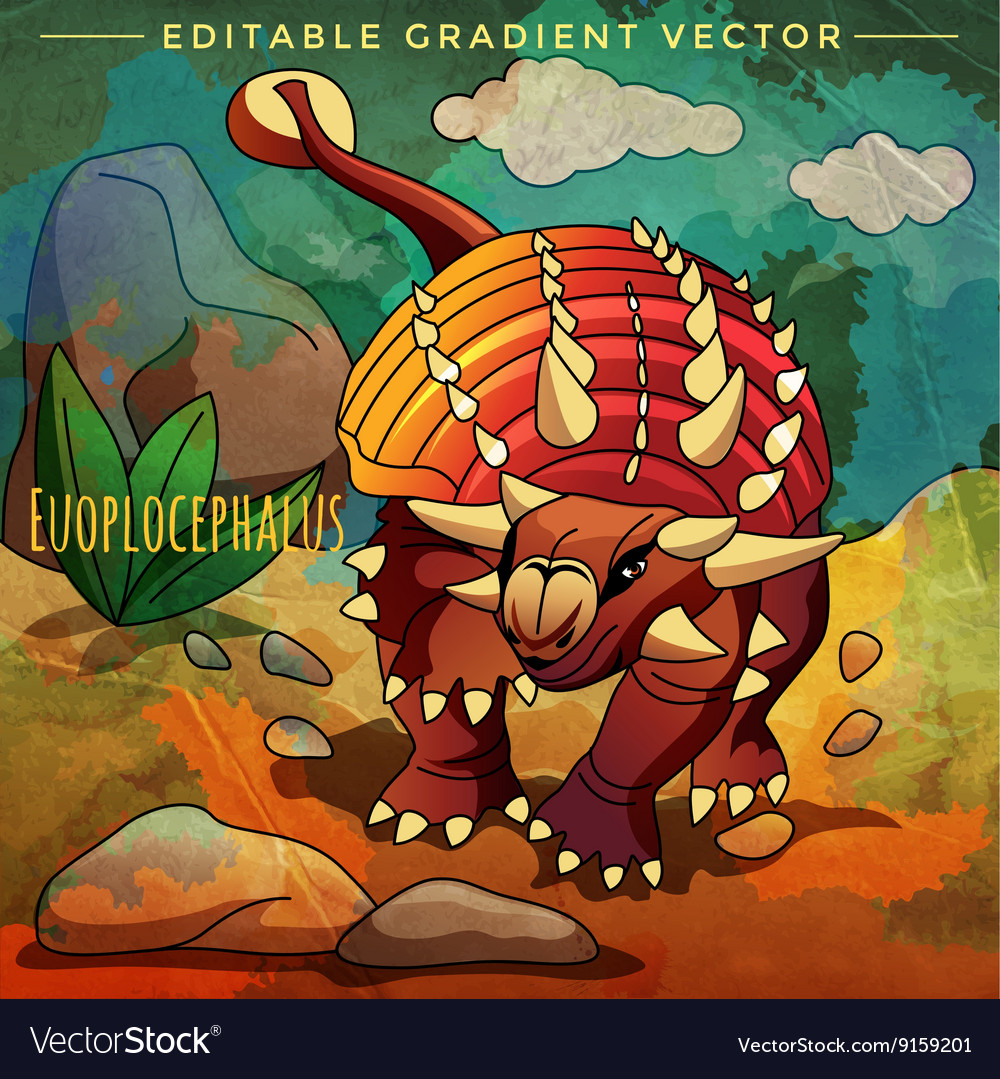Dinosaur In The Habitat Of Royalty Free Vector Image