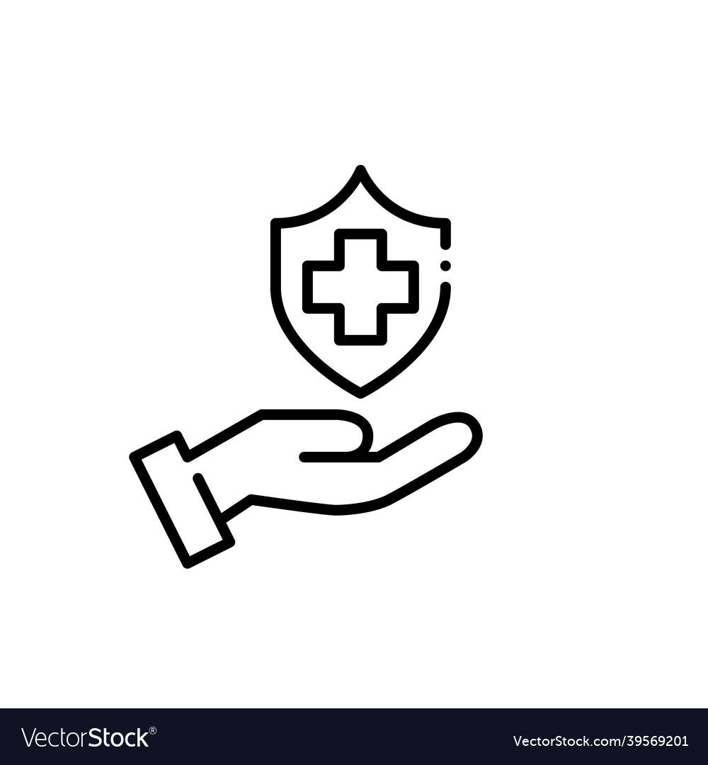 Disease protection and safety icon hand Royalty Free Vector