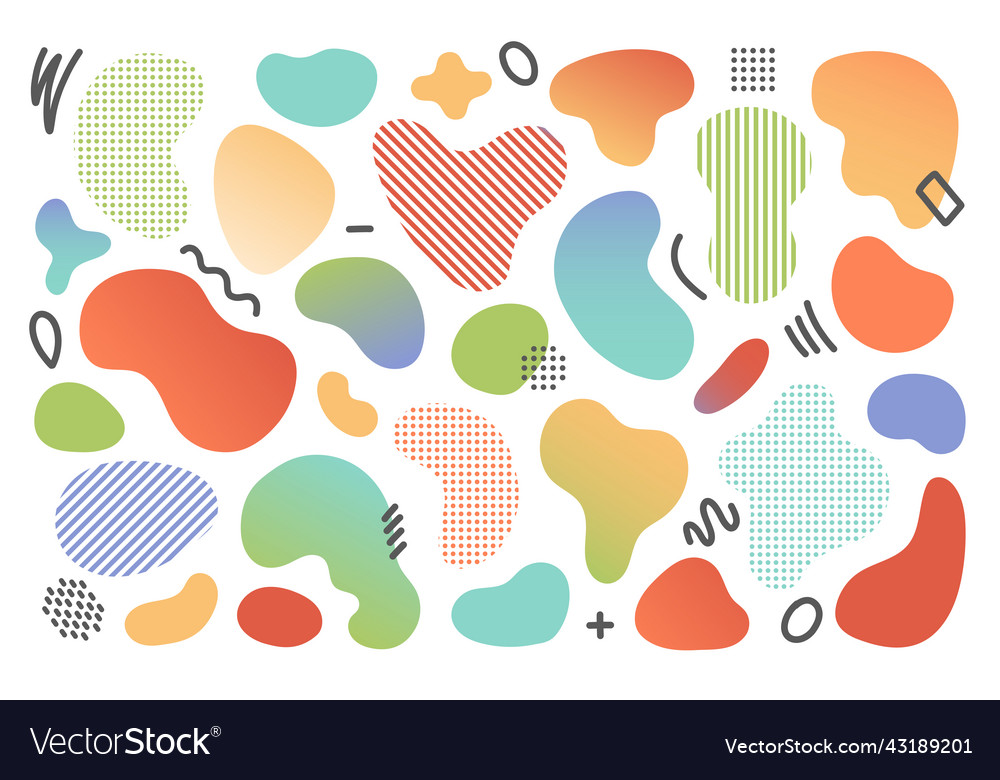 Geometric element set with abstract amoeba
