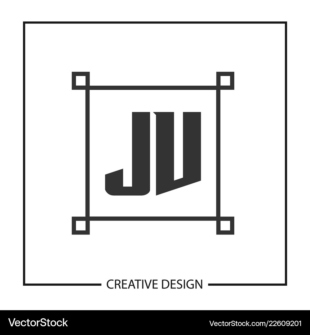 Initial jv letter logo template design Royalty Free Vector