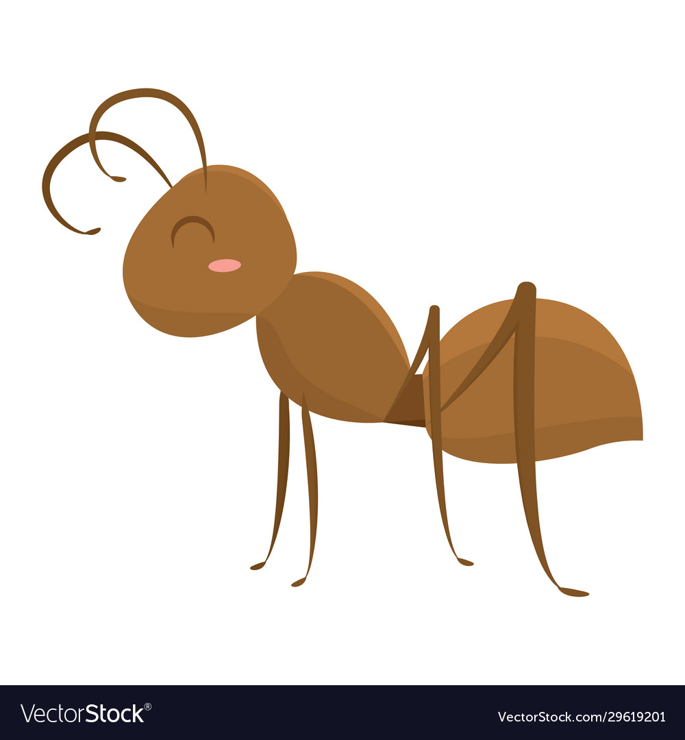 Isolated happy ant cartoon Royalty Free Vector Image Isolated happy ant cartoon Royalty Free Vector Image