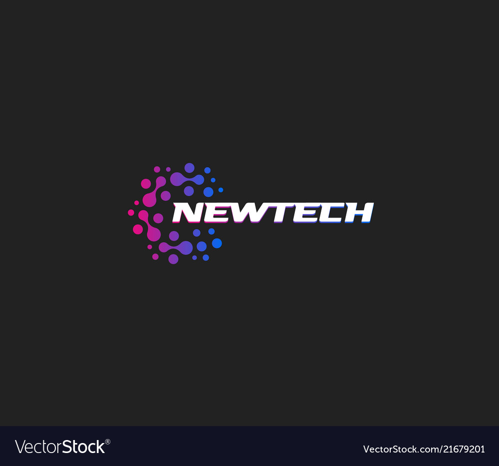 Newtech logo abstract logotype new vector image Newtech logo abstract logotype new