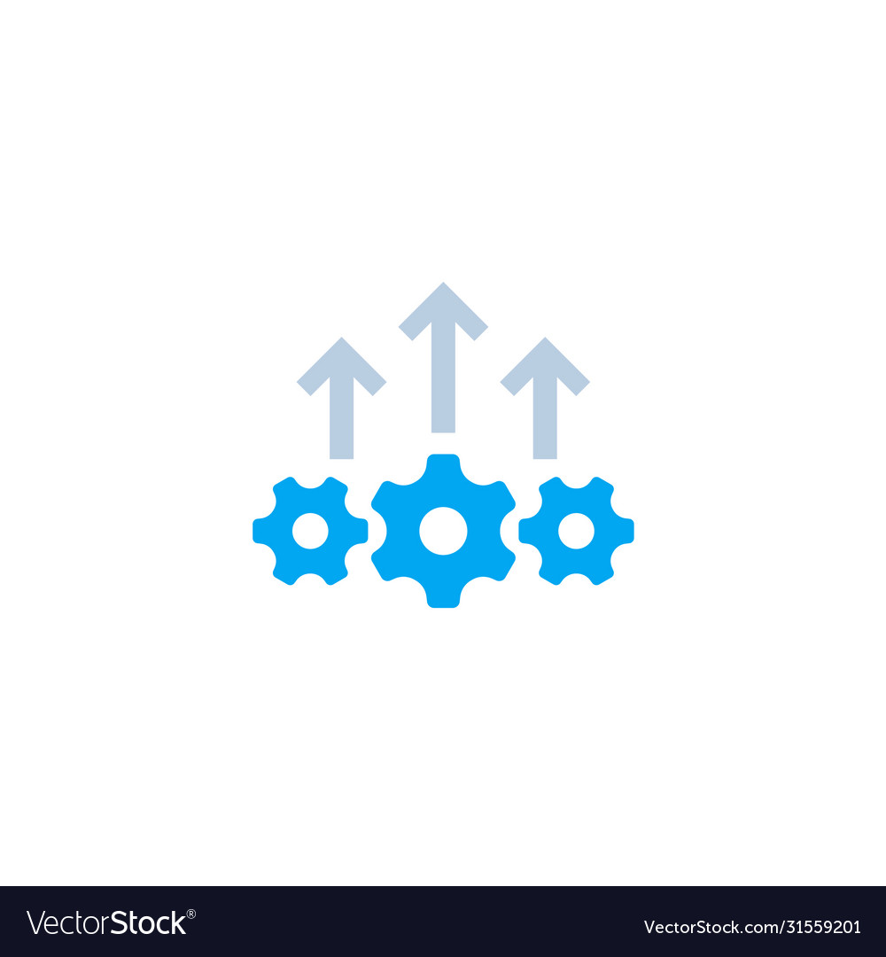 Operational excellence production growth icon Vector Image