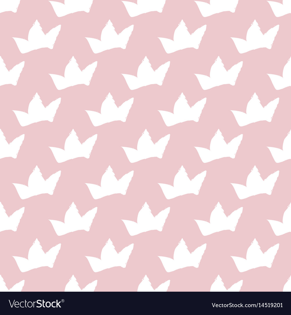 Print seamless pattern with crowns