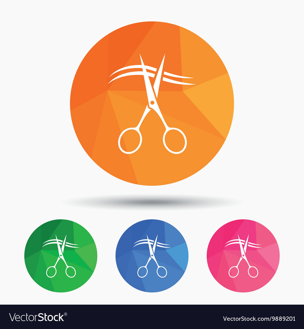Scissors cut hair sign icon hairdresser symbol