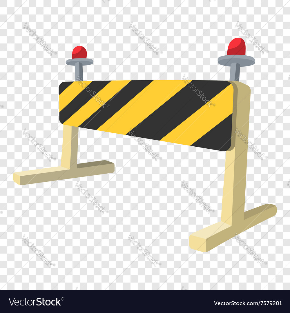 Traffic barrier cartoon icon Royalty Free Vector Image