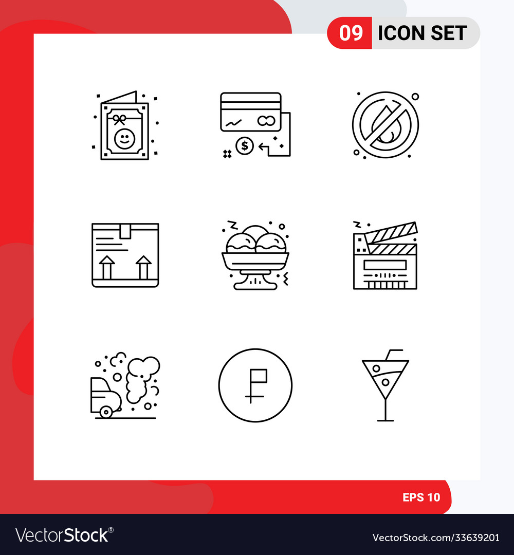 User interface pack 9 basic outlines food