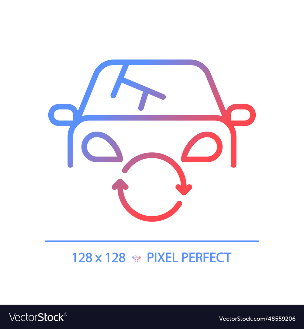 2d thin linear gradient car headlight icon