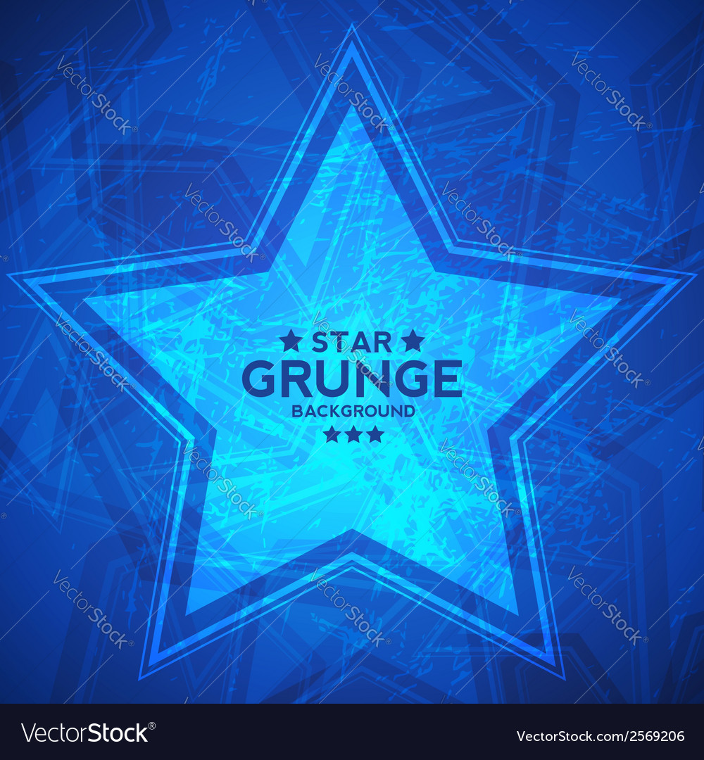 Abstract grunge textured background with star