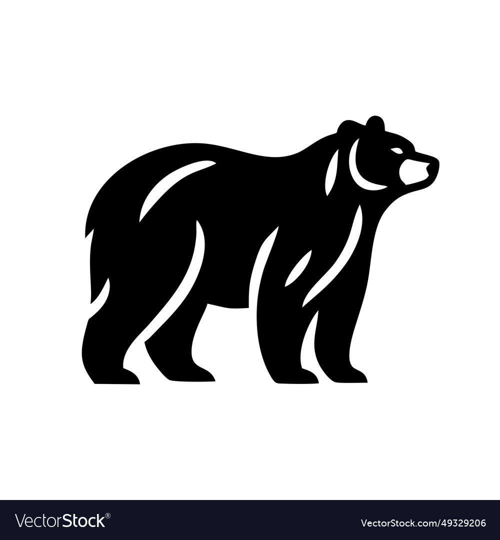 Bear icon silhouette wild animals