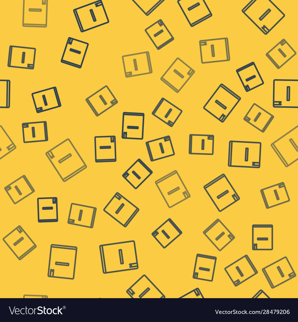 Blue line notebook icon isolated seamless pattern vector image Blue line notebook icon isolated seamless pattern