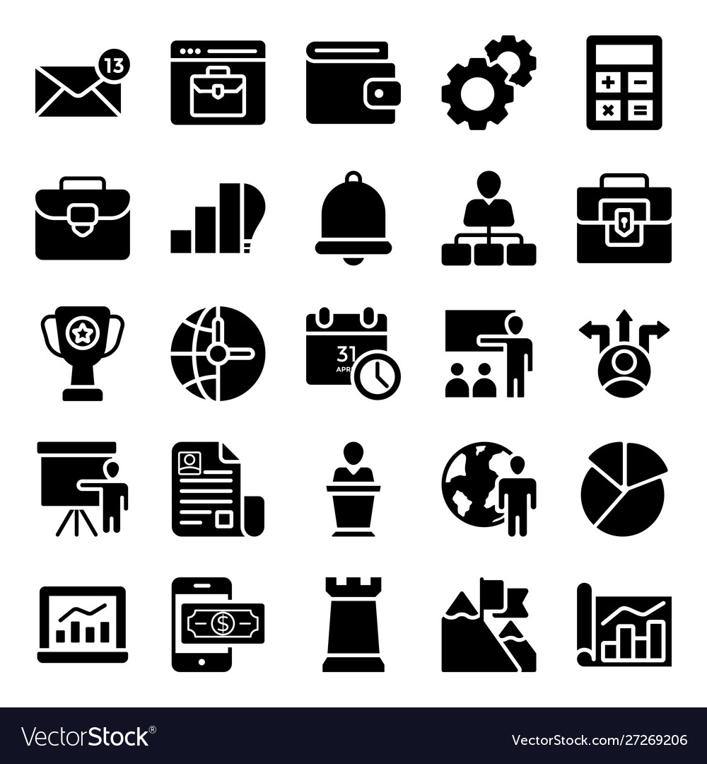 Business management icon collection