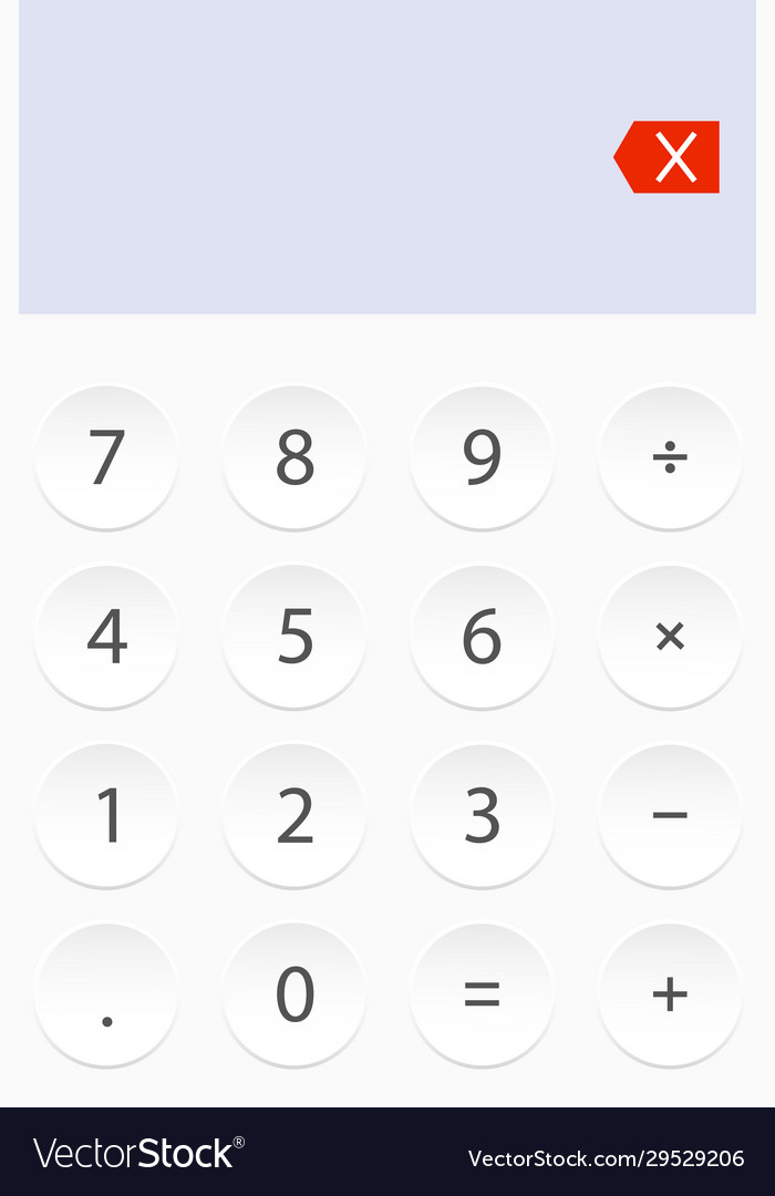 Drawing calculator background flat style numbers vector image Drawing calculator background flat style numbers