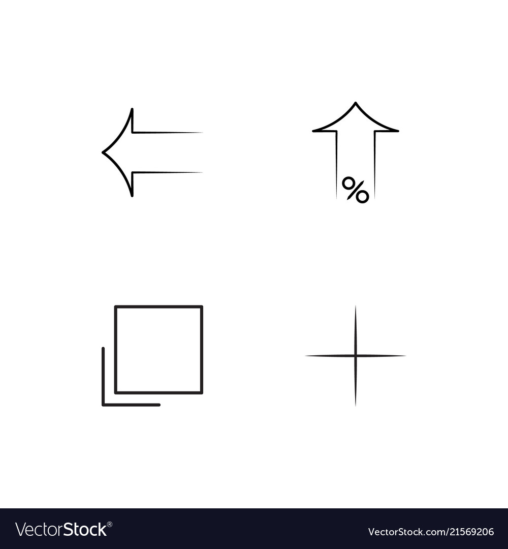 Essential linear icons set simple outline