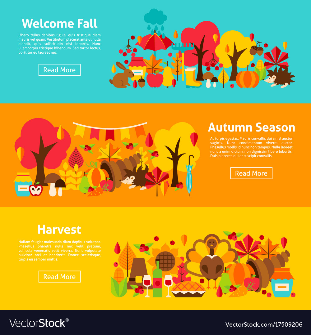 Fall web horizontal banners