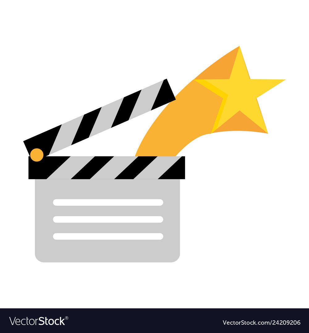 Film movie clapperboard star Royalty Free Vector Image Film movie clapperboard star Royalty Free Vector Image